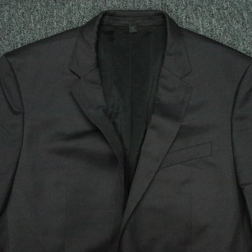 Hugo Boss Blazer Mens 42L Charcoal‎ Gray Trabaldo Togna 1840 Stretch Super 120